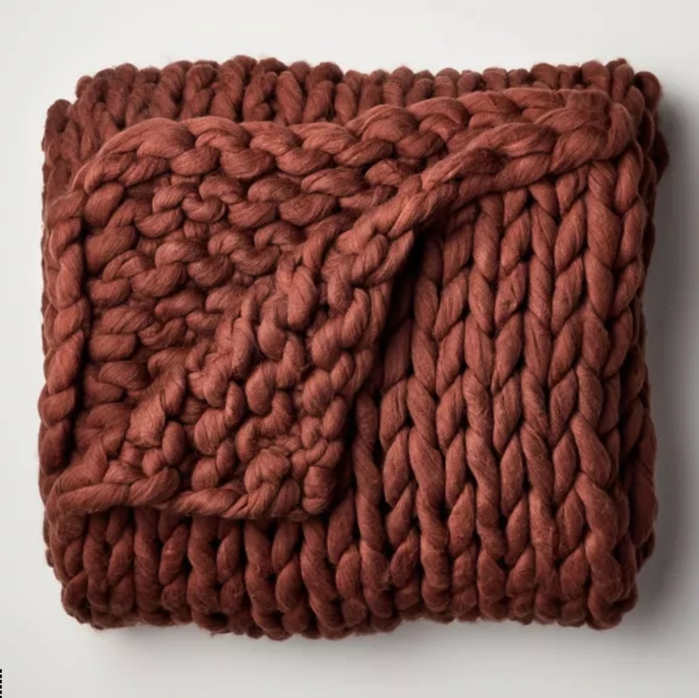 Casaluna Target Chunky Knit Throw in Clay